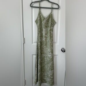 Just the Girl Spaghetti Strap Maxi Abstract Cheetah Print Dress